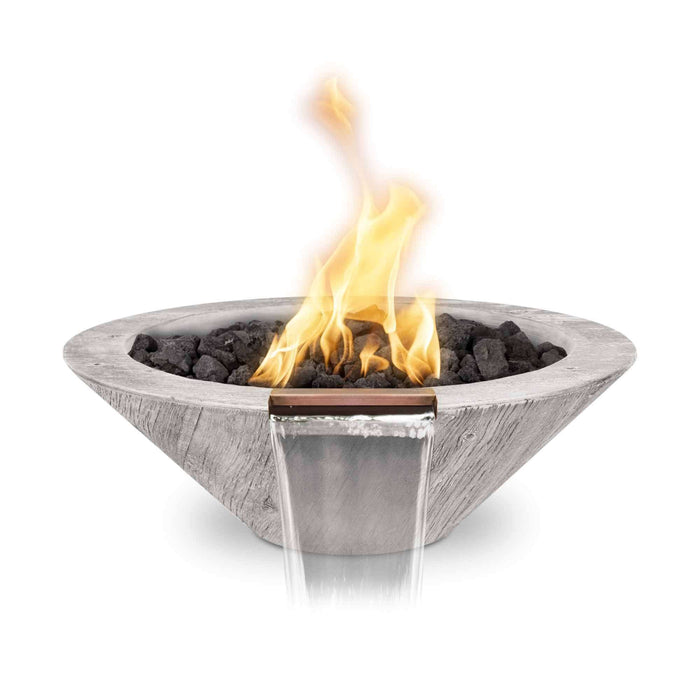 24" Cazo Wood Grain Fire and Water Bowl - CozeeFlames.com