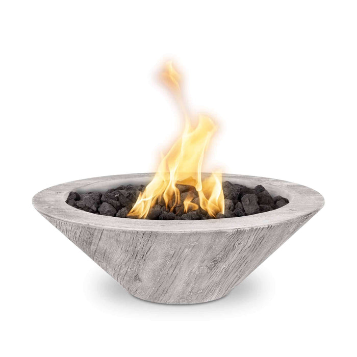 24" Cazo Fire Bowl- Wood Grain Concrete- OPT-24RWGFO - CozeeFlames.com