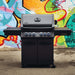 Napoleon Phantom Prestige 500 Gas Grill with Infrared Rear Burner, Infrared Side Burner, & Rotisserie Kit - Matte Black - CozeeFlames.com