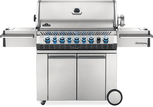 Napoleon Prestige PRO 665 Freestanding Gas Grill with Infrared Rear Burner and Infrared Side Burner and Rotisserie Kit - CozeeFlames.com