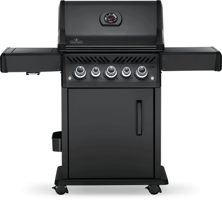 Napoleon Phantom Rogue SE 425 RSIB Freestanding Gas Grill with Infrared Rear & Side Burners - Matte Black - CozeeFlames.com