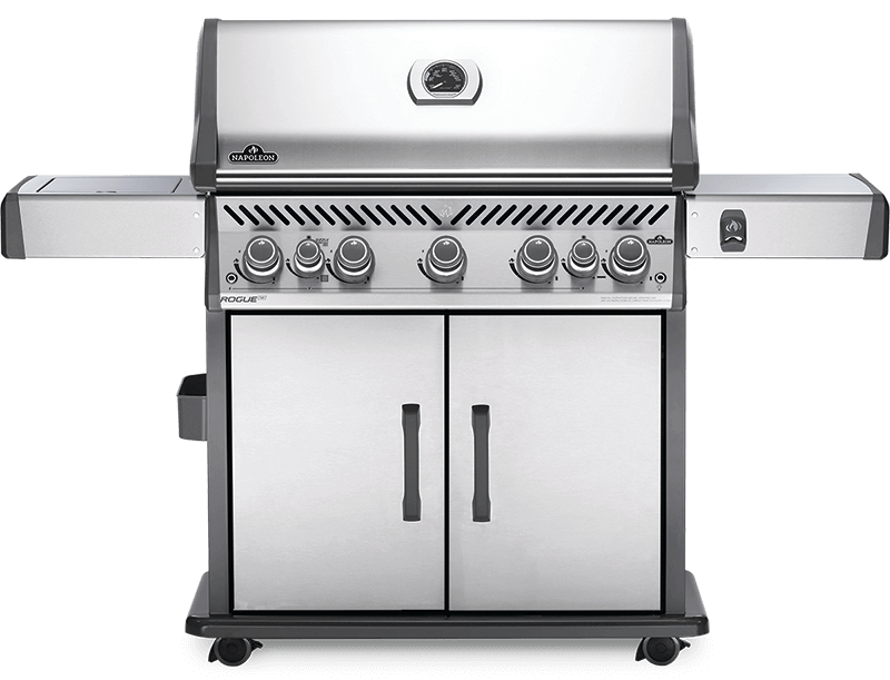 Napoleon Rogue SE 625 RSIB Freestanding Gas Grill with Infrared Rear & Side Burners - Stainless Steel - CozeeFlames.com