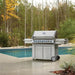 Napoleon Prestige PRO 665 Freestanding Gas Grill with Infrared Rear Burner and Infrared Side Burner and Rotisserie Kit - CozeeFlames.com