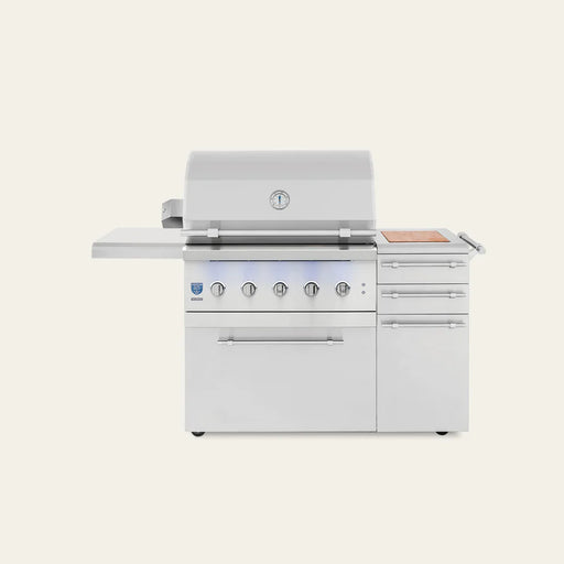 American Made Grills - Freestanding Encore 36" Hybrid Gas Grill -ENCFS36-NG/LP - CozeeFlames.com