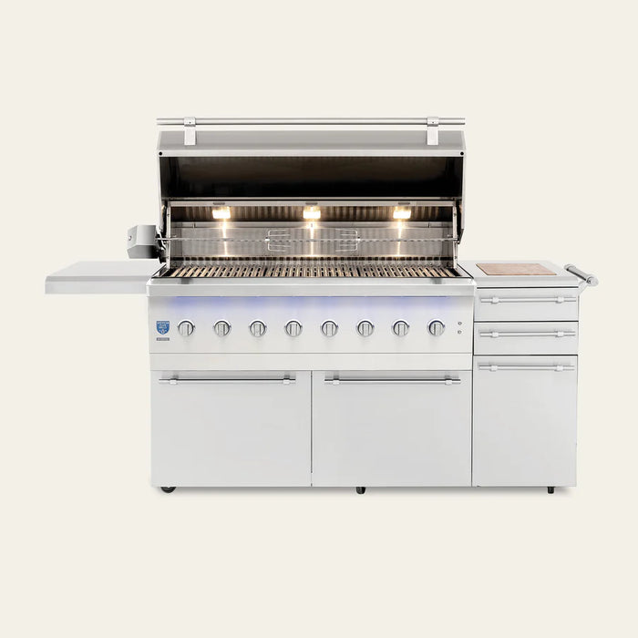 American Made Grills - Freestanding Encore 54" Hybrid Gas Grill -ENCFS54-NG/LP - CozeeFlames.com