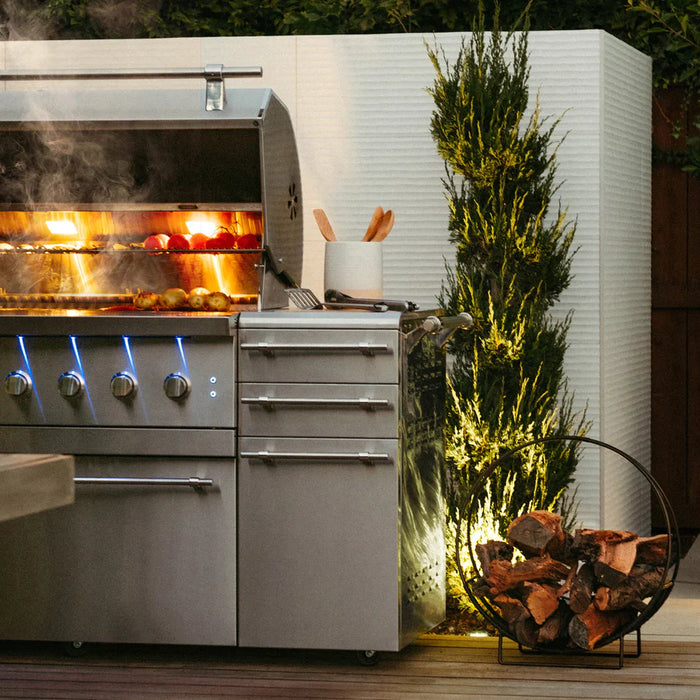 American Made Grills - Freestanding Encore 54" Hybrid Gas Grill -ENCFS54-NG/LP - CozeeFlames.com