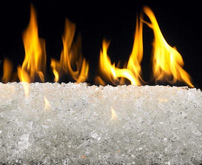American Fyre Designs- Star Fire Glass- GL-5-W - CozeeFlames.com