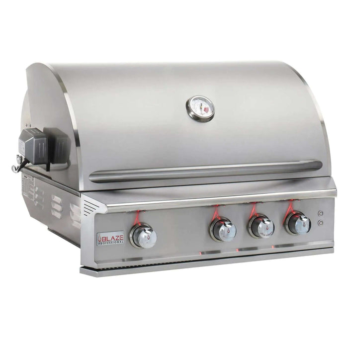 Blaze Professional LUX 34-Inch 3-Burner Built-In Grill With Rear Infrared Burner - BLZ-3PRO-NG/LP - CozeeFlames.com