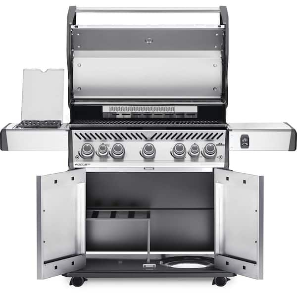 Napoleon Rogue SE 625 RSIB Freestanding Gas Grill with Infrared Rear & Side Burners - Stainless Steel - CozeeFlames.com