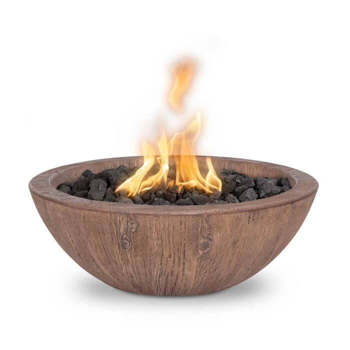 27" Sedona Wood Grain Fire Bowl- OPT-27RWGFO - CozeeFlames.com