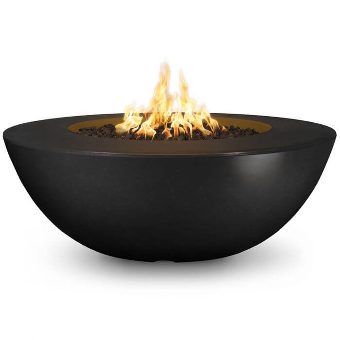 60" Sedona Wide Ledge Concrete Fire Pit- OPT-SEDWL60 - CozeeFlames.com