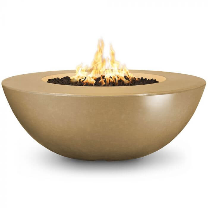 48" Sedona Wide Ledge Concrete Fire Pit- OPT-SEDWL48 - CozeeFlames.com