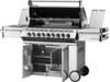 Napoleon Prestige PRO 665 Freestanding Gas Grill with Infrared Rear Burner and Infrared Side Burner and Rotisserie Kit - CozeeFlames.com