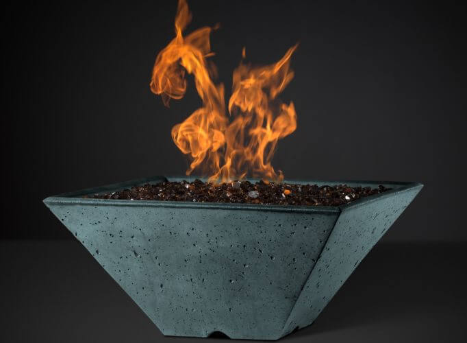 RidgeLine Square Fire Bowl 22"- KRL22S- Config - CozeeFlames.com